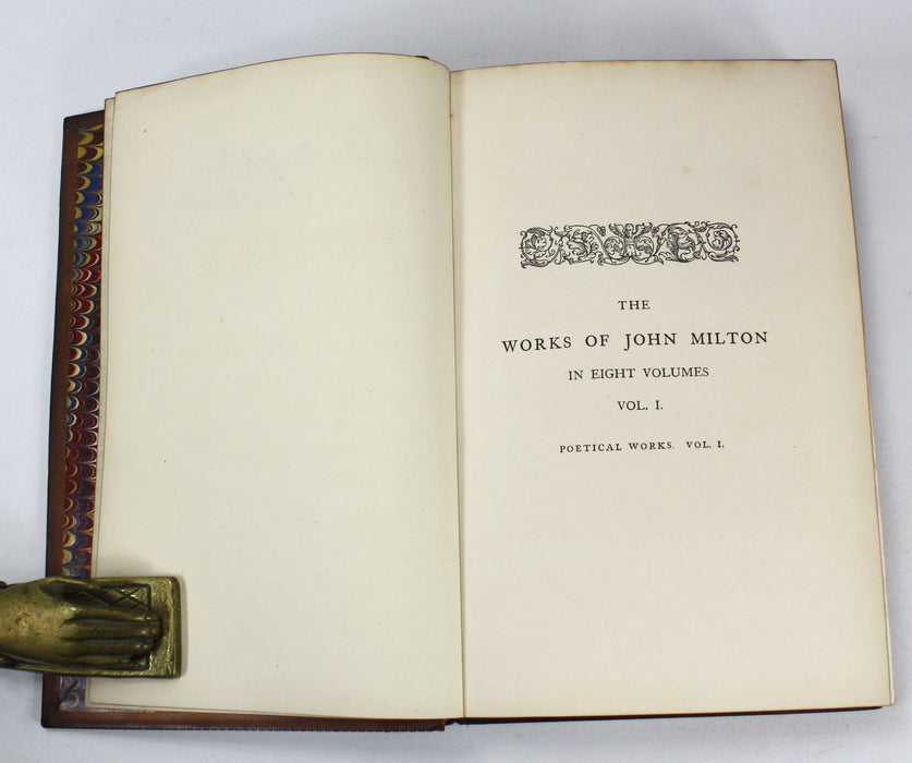 The Works of John Milton in Verse and Prose, Rev. John Mitford, 1863. 8 Volumes complete.