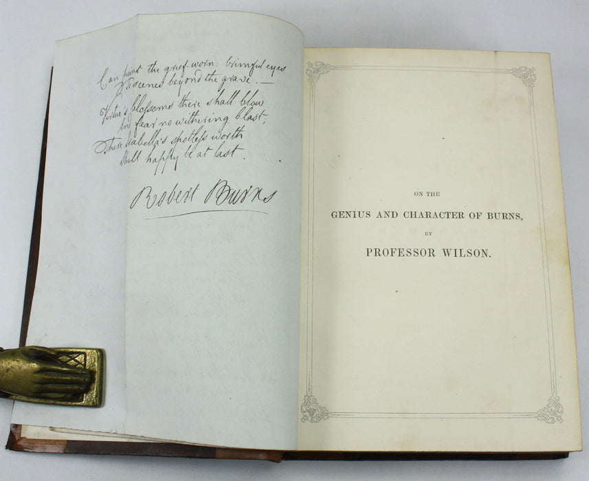 The Works of Robert Burns; with a Complete Life of the Poet, Professor Wilson, Two Volumes complete, 1847