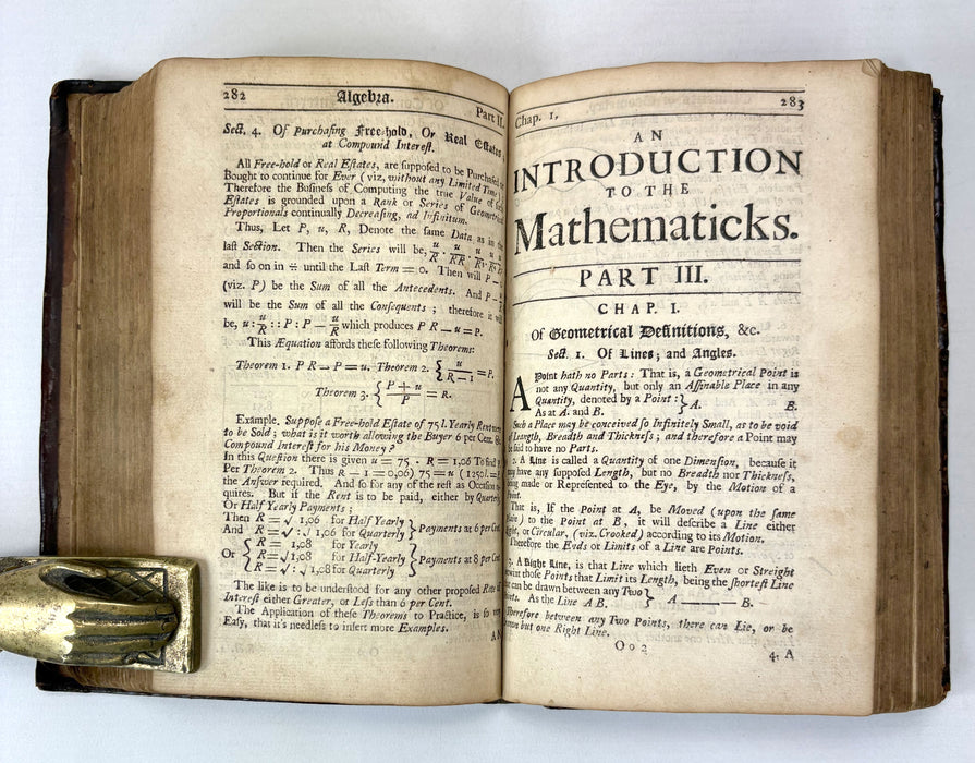 The Young Mathematician's Guide; Being a Plain and Easy Introduction to the Mathematicks, John Ward, 1728