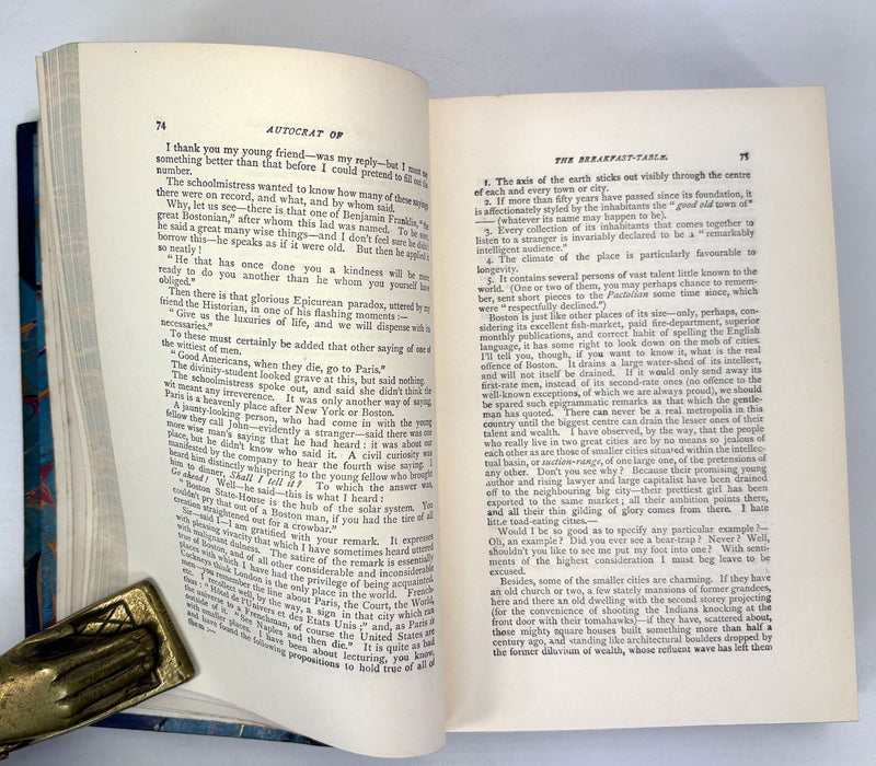 The "Breakfast-Table" Series, by Oliver Wendell Holmes, George Routledge, c. 1890