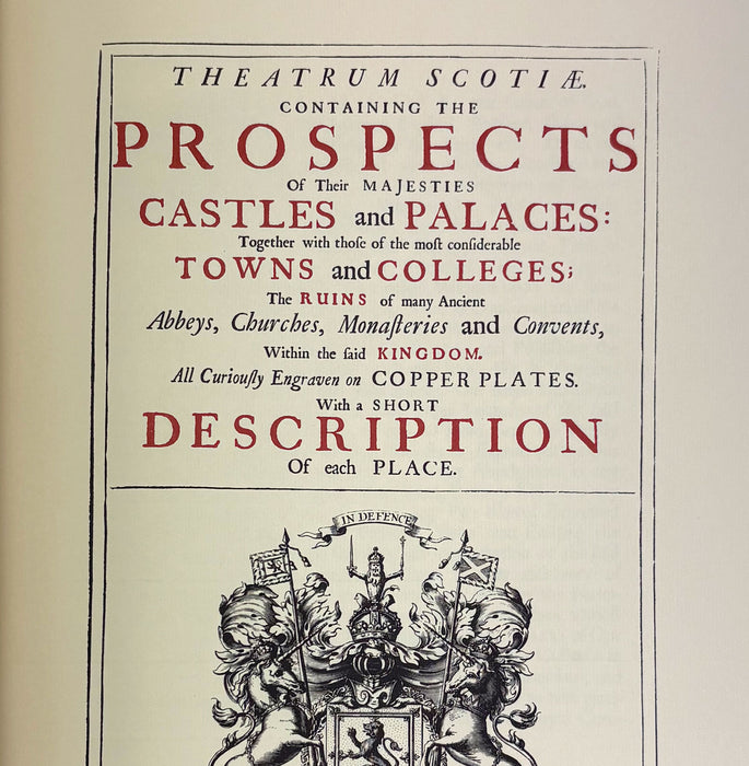 Theatrum Scotiae by John Slezer, a facsimile reproduction of the original first edition of 1693, published by Heritage Press, limited edition 35/500
