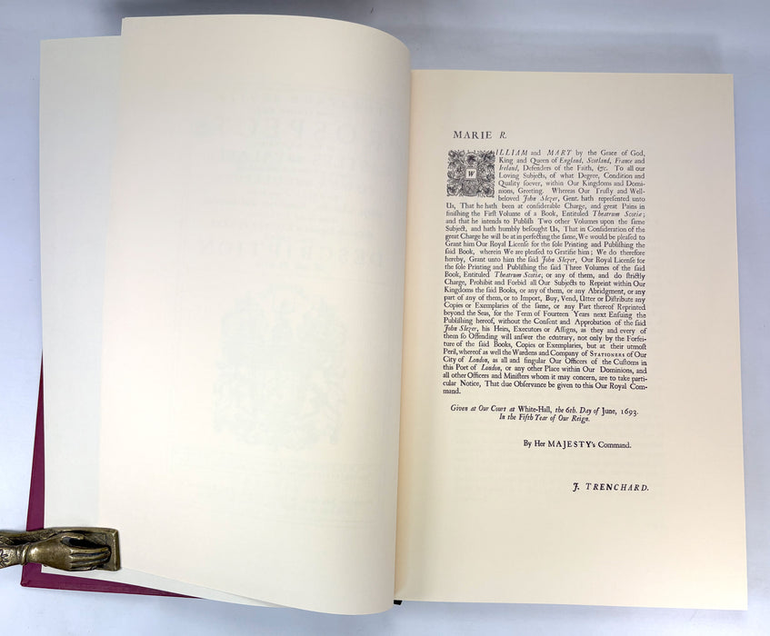 Theatrum Scotiae by John Slezer, a facsimile reproduction of the original first edition of 1693, published by Heritage Press, limited edition 35/500