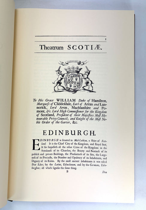 Theatrum Scotiae by John Slezer, a facsimile reproduction of the original first edition of 1693, published by Heritage Press, limited edition 35/500