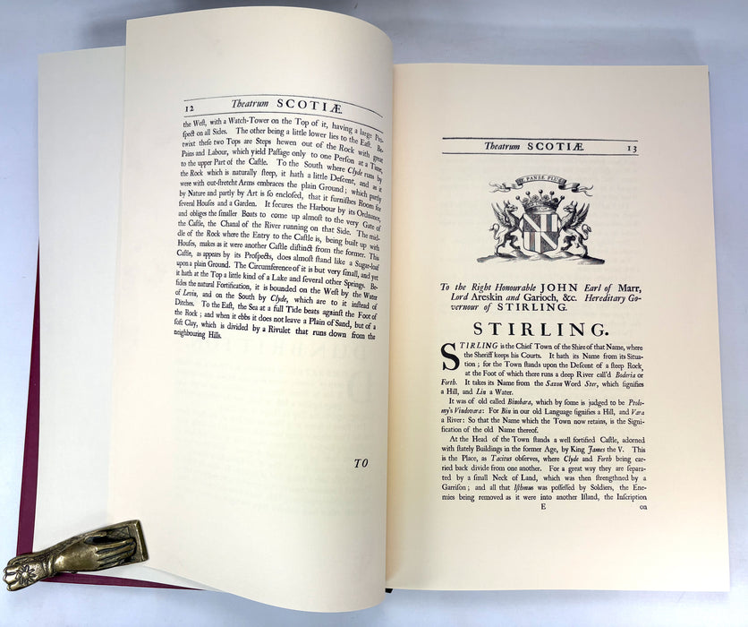 Theatrum Scotiae by John Slezer, a facsimile reproduction of the original first edition of 1693, published by Heritage Press, limited edition 35/500
