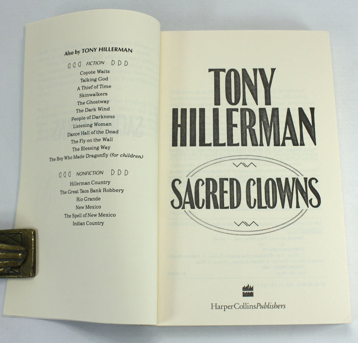 Tony Hillerman; Uncorrected Proof, Sacred Clowns, 1993