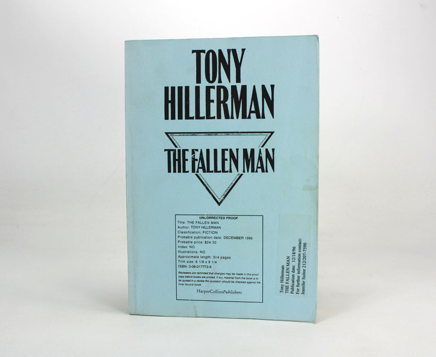 Tony Hillerman; Uncorrected Proof, The Fallen Man, 1996