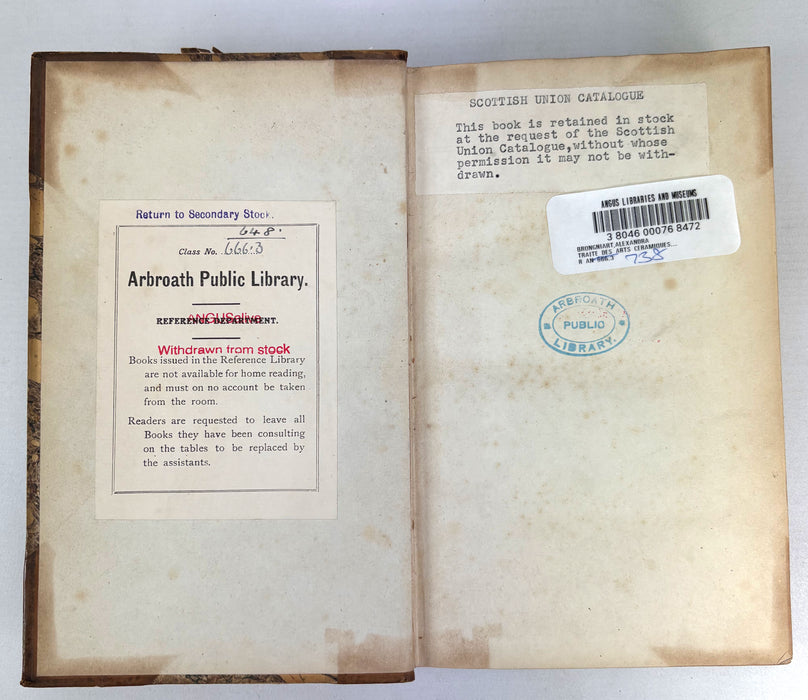 Traite Des Arts Ceramiques Ou Des Poteries, Alexandre Brongniart, 1844, 3 Volumes complete