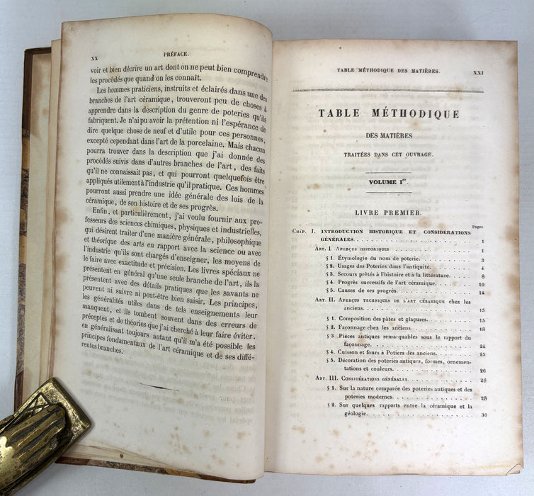 Traite Des Arts Ceramiques Ou Des Poteries, Alexandre Brongniart, 1844, 3 Volumes complete