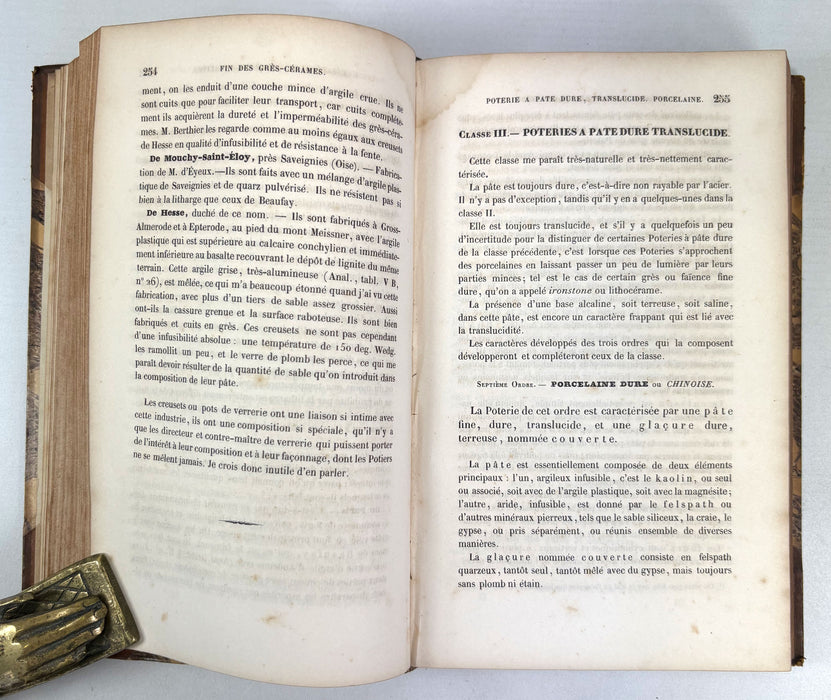 Traite Des Arts Ceramiques Ou Des Poteries, Alexandre Brongniart, 1844, 3 Volumes complete