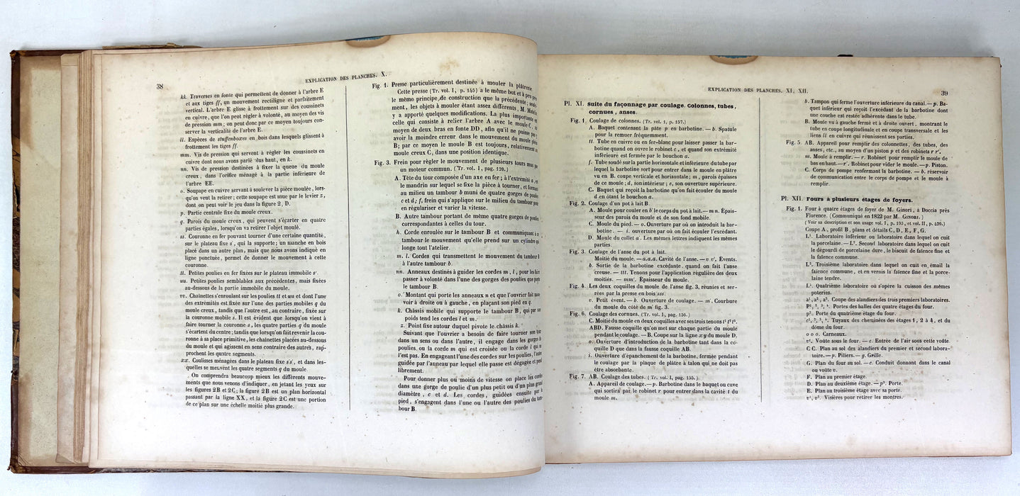 Traite Des Arts Ceramiques Ou Des Poteries, Alexandre Brongniart, 1844, 3 Volumes complete