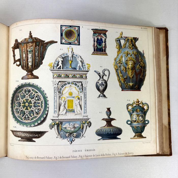 Traite Des Arts Ceramiques Ou Des Poteries, Alexandre Brongniart, 1844, 3 Volumes complete