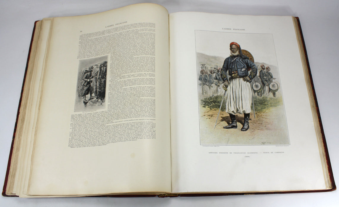 Types et Uniformes; L'Armee Francaise, Edouard Detaille & Jules Richard, 2 Vols as one, 1885. Large folio.