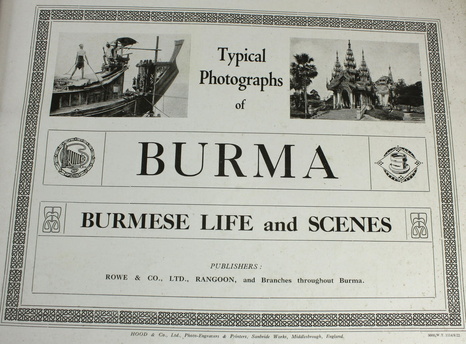 Typical Photographs of Burma, Burmese Life and Scenes, Rangoon, c. 1922