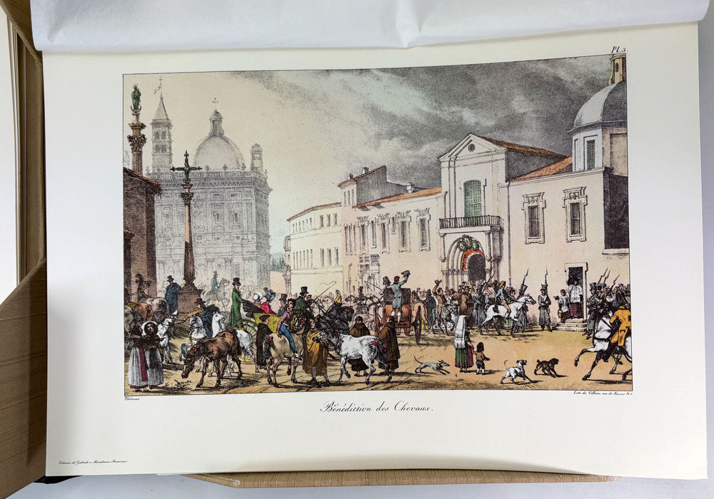 Un An a Rome et Dans Ses Environs, Recueil de dessins lithographiés, Antoine Jean Baptiste Thomas, Edizioni Di Gabriele E Mariateresa Benincasa, 1972