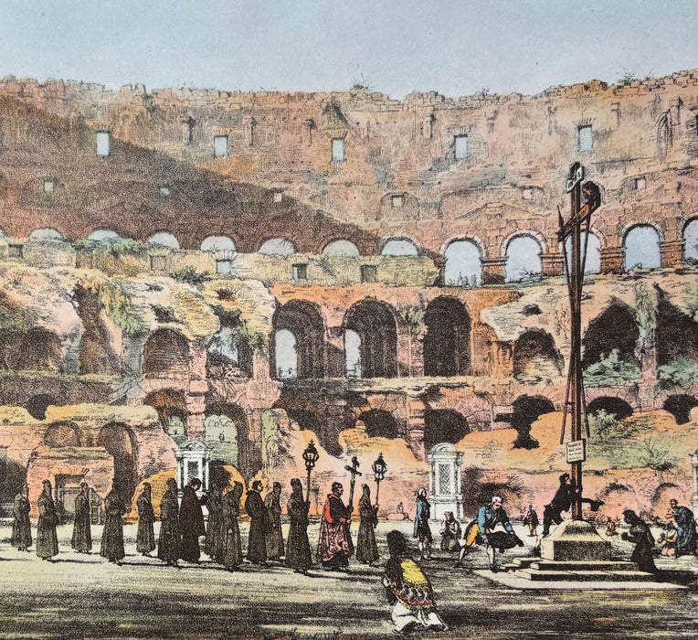 Un An a Rome et Dans Ses Environs, Recueil de dessins lithographiés, Antoine Jean Baptiste Thomas, Edizioni Di Gabriele E Mariateresa Benincasa, 1972