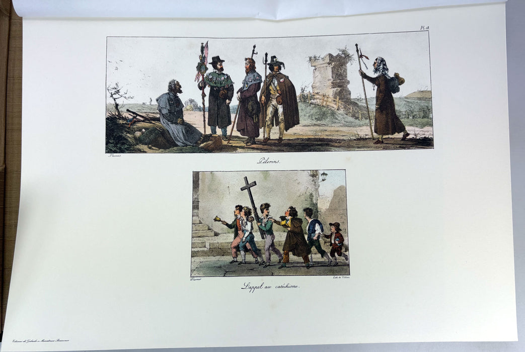 Un An a Rome et Dans Ses Environs, Recueil de dessins lithographiés, Antoine Jean Baptiste Thomas, Edizioni Di Gabriele E Mariateresa Benincasa, 1972