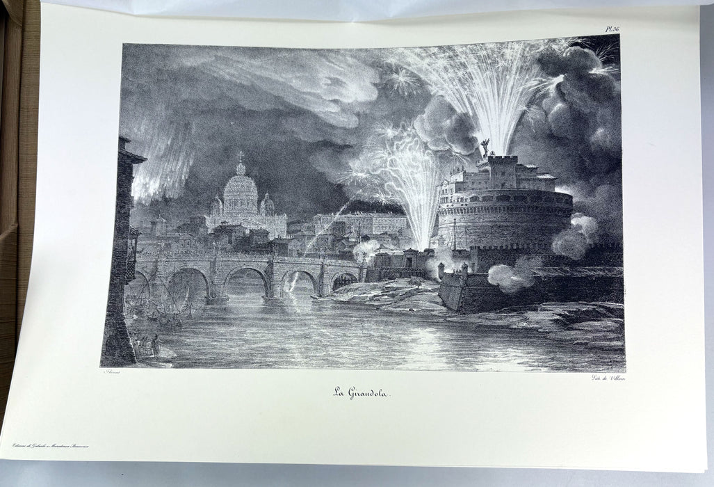 Un An a Rome et Dans Ses Environs, Recueil de dessins lithographiés, Antoine Jean Baptiste Thomas, Edizioni Di Gabriele E Mariateresa Benincasa, 1972