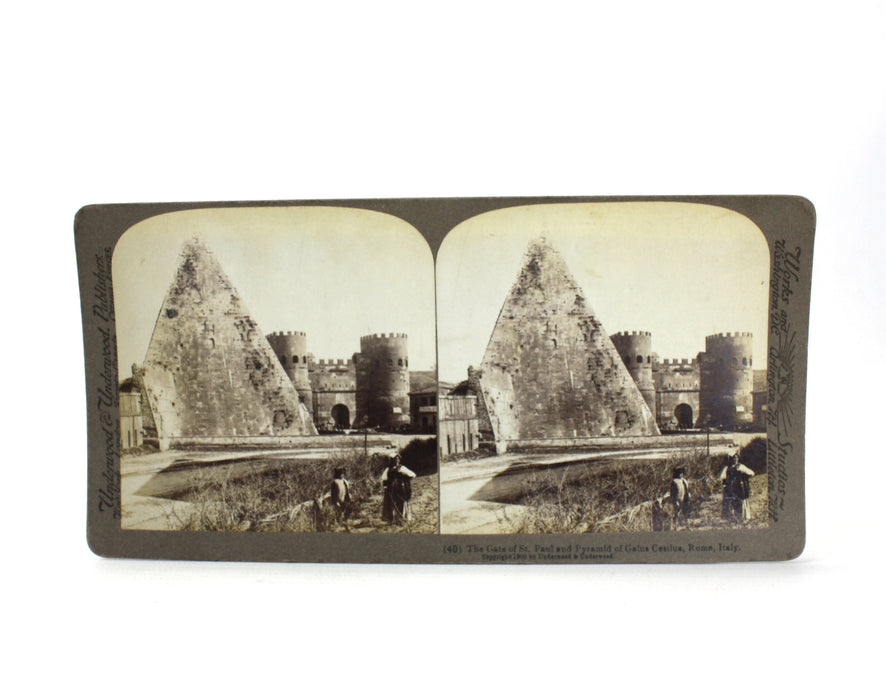 Underwood & Underwood Stereoscope 100 card set; Italy Through the Stereoscope, c. 1908