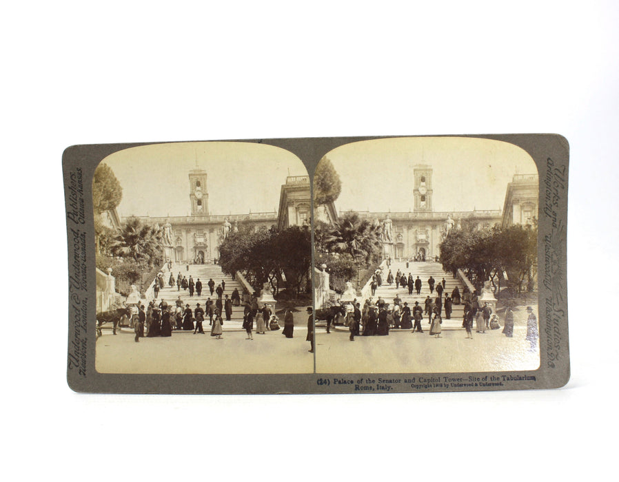 Underwood & Underwood Stereoscope 100 card set; Italy Through the Stereoscope, c. 1908