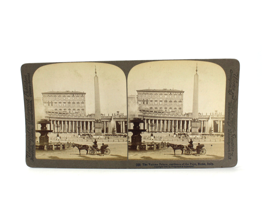 Underwood & Underwood Stereoscope 100 card set; Italy Through the Stereoscope, c. 1908