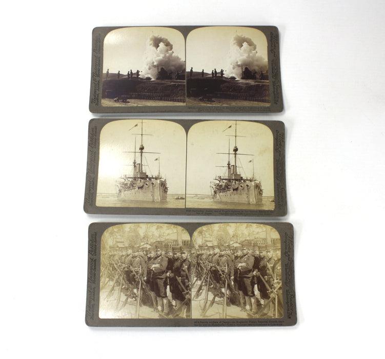 Underwood & Underwood Stereoscope Viewer with 18 cards, c. 1889-1906