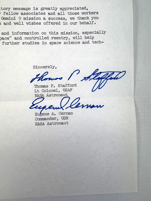 Unique NASA Astronaut Correspondence Archive, 1963–1966 (Mercury & Gemini Programs) with signatures