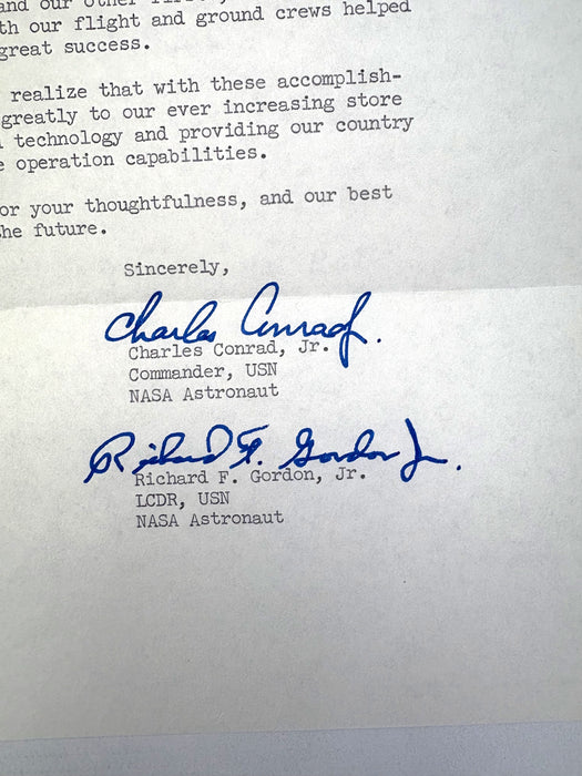 Unique NASA Astronaut Correspondence Archive, 1963–1966 (Mercury & Gemini Programs) with signatures