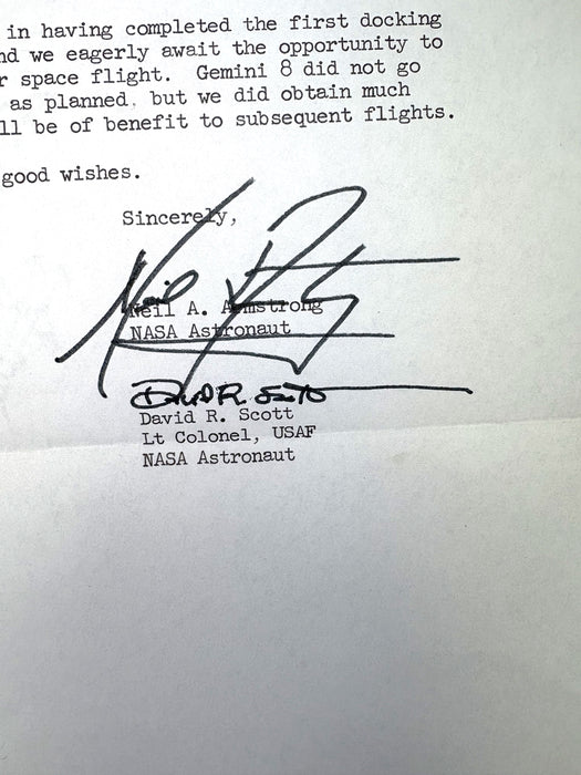 Unique NASA Astronaut Correspondence Archive, 1963–1966 (Mercury & Gemini Programs) with signatures