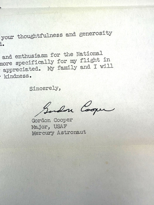 Unique NASA Astronaut Correspondence Archive, 1963–1966 (Mercury & Gemini Programs) with signatures