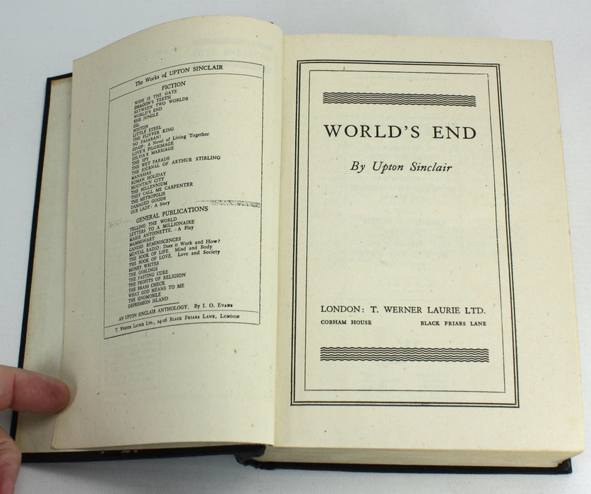 Upton Sinclair: World's End / Lanny Budd Series book 1; World's End, 1942
