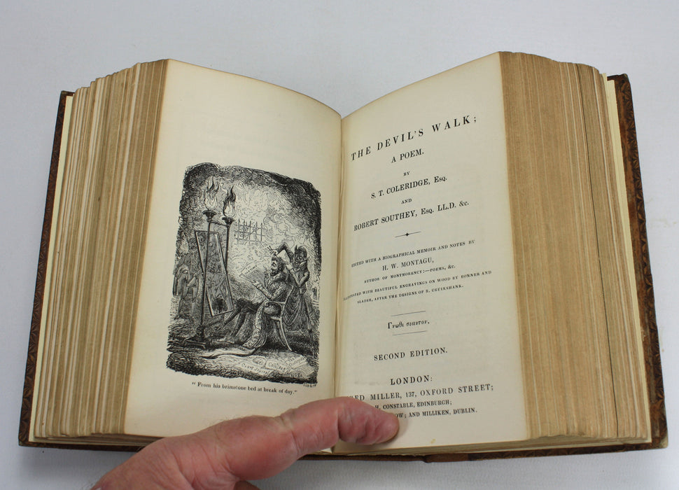 Various Poems with Designs by Cruickshank and others, 1830, 17 Poems bound as one volume - many about The Devil.