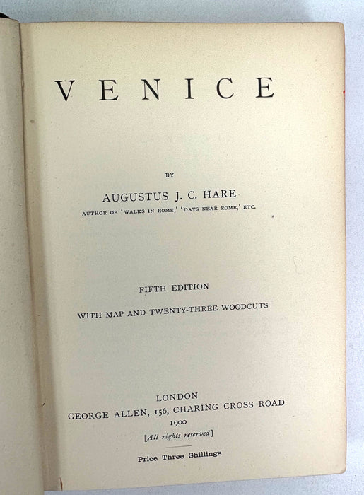 Venice, Augustus J.C. Hare, 1900