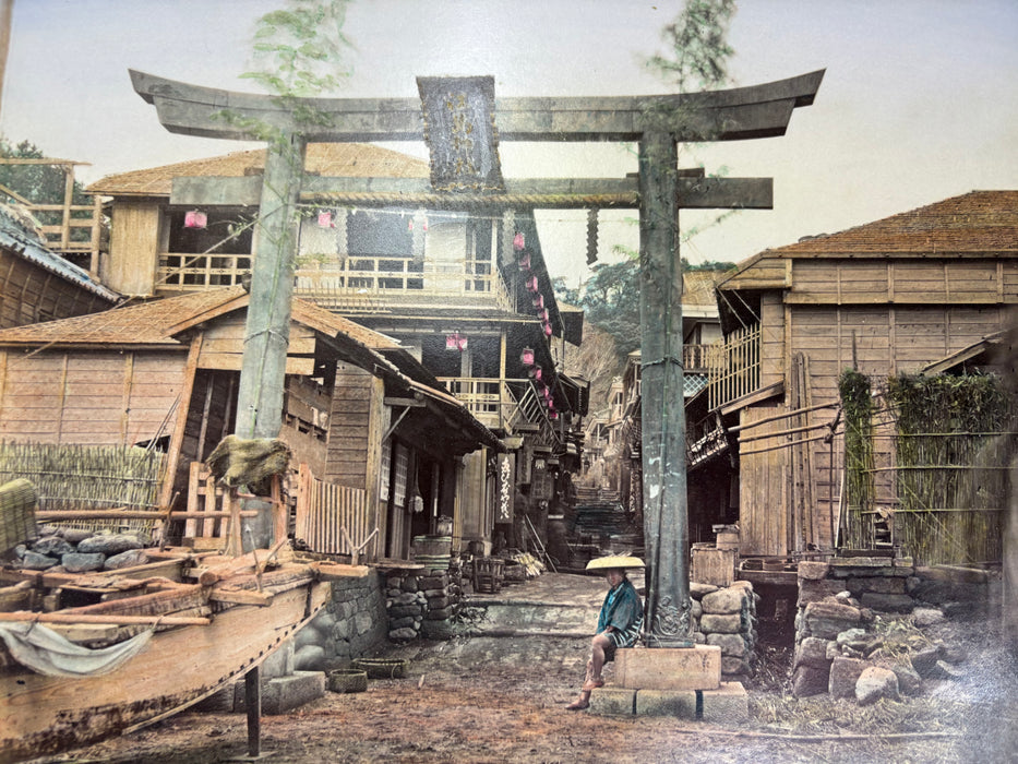 Vintage 19th Century Japanese Photo Album with Hand Tinted Albumen Prints, Studio of Kusakabe Kimbei