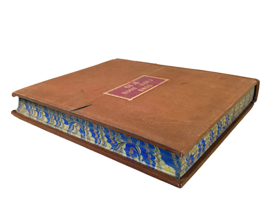 Vintage Accounts Ledger, Cash Book, Very Large size 42cm 'Town Cash' No. 19