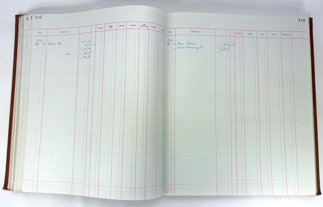 Vintage Accounts Ledger, Cash Book, Very Large size 42cm 'Town Cash' No. 19
