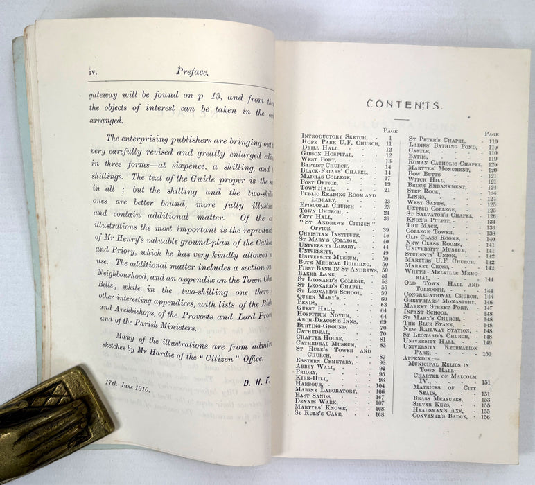 Vintage St Andrews Handbooks and Guides by Dr David Hay Fleming, 1910, 1927 and 1973