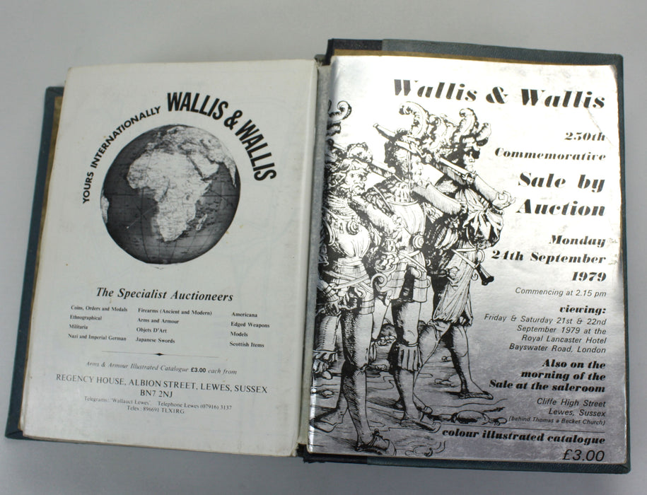 Wallis & Wallis; Catalogue of Antique Arms and Armour, Militaria, Etc, including Coins and Military Medals; 10 bound Auction Catalogues 245-253, 1979