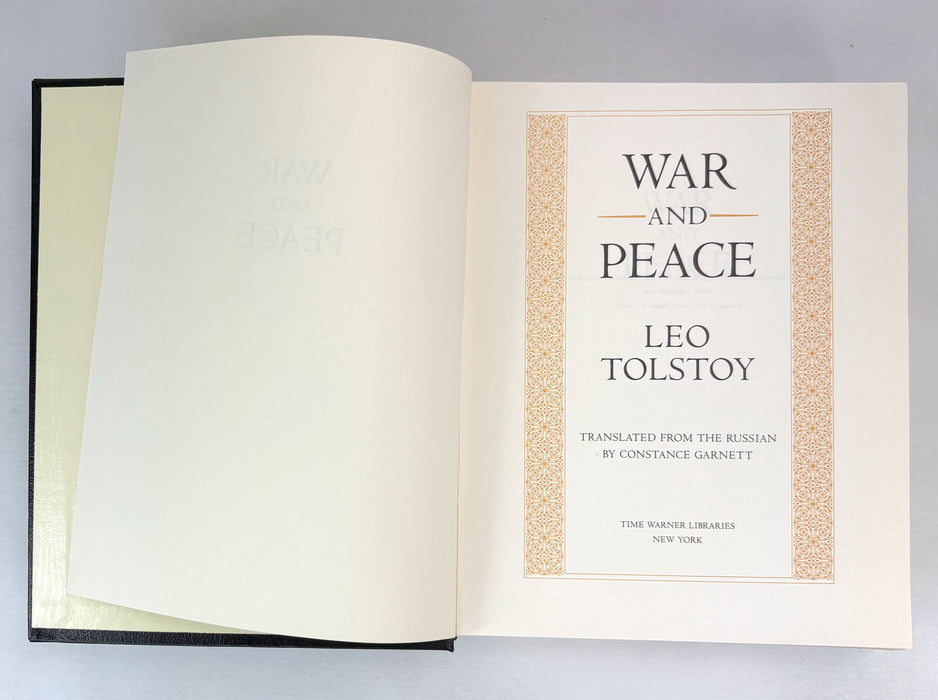 War and Peace, by Leo Tolstoy, Time Warner Libraries, New York, 1991