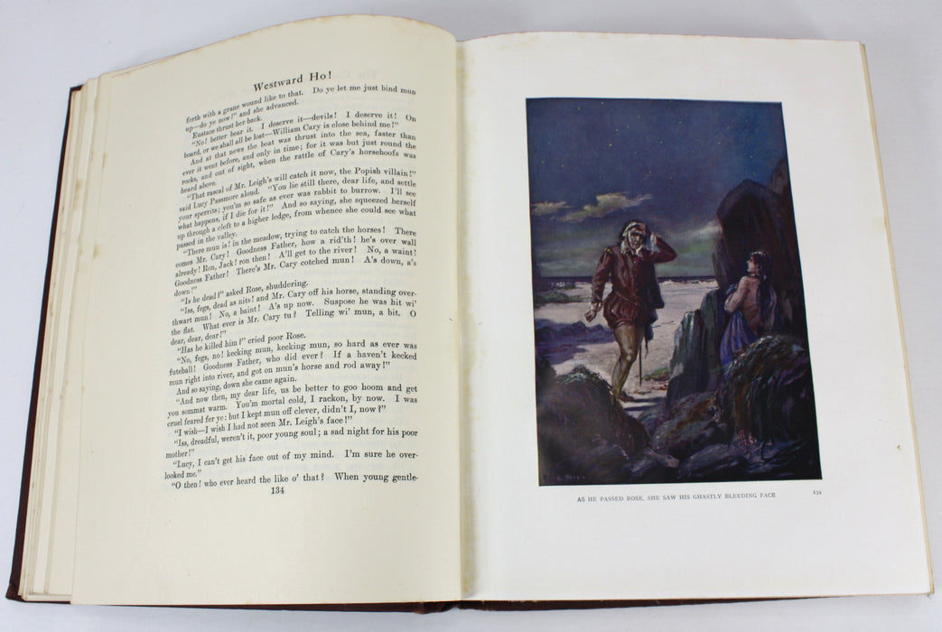 Westward Ho! by Charles Kingsley, 1935, illustrated by Ellis Silas