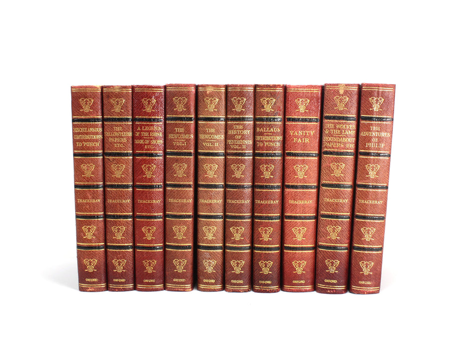 The Oxford Thackeray With Illustrations; by William Makepeace Thackeray, 10 Volumes, c. 1908