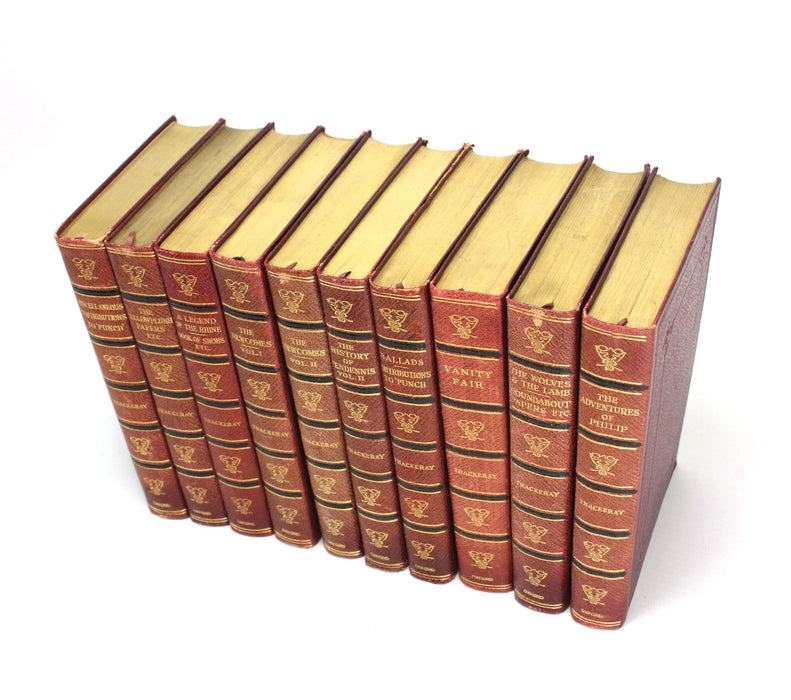 The Oxford Thackeray With Illustrations; by William Makepeace Thackeray, 10 Volumes, c. 1908
