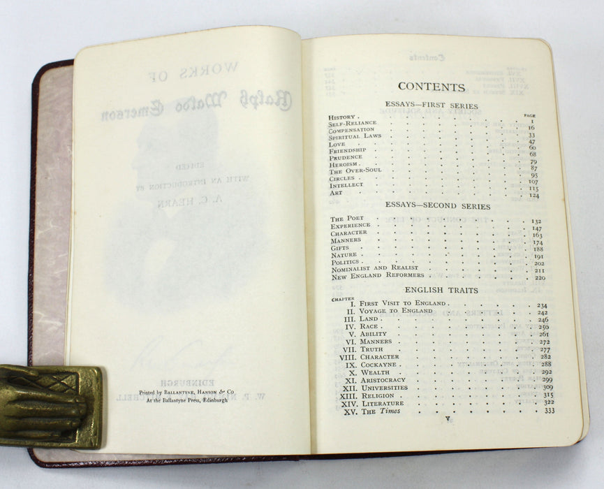 Works of Ralph Waldo Emerson, Introduction by A.C. Hearn, W.P. Nimmo, Hay, & Mitchell, Edinburgh, c. 1908