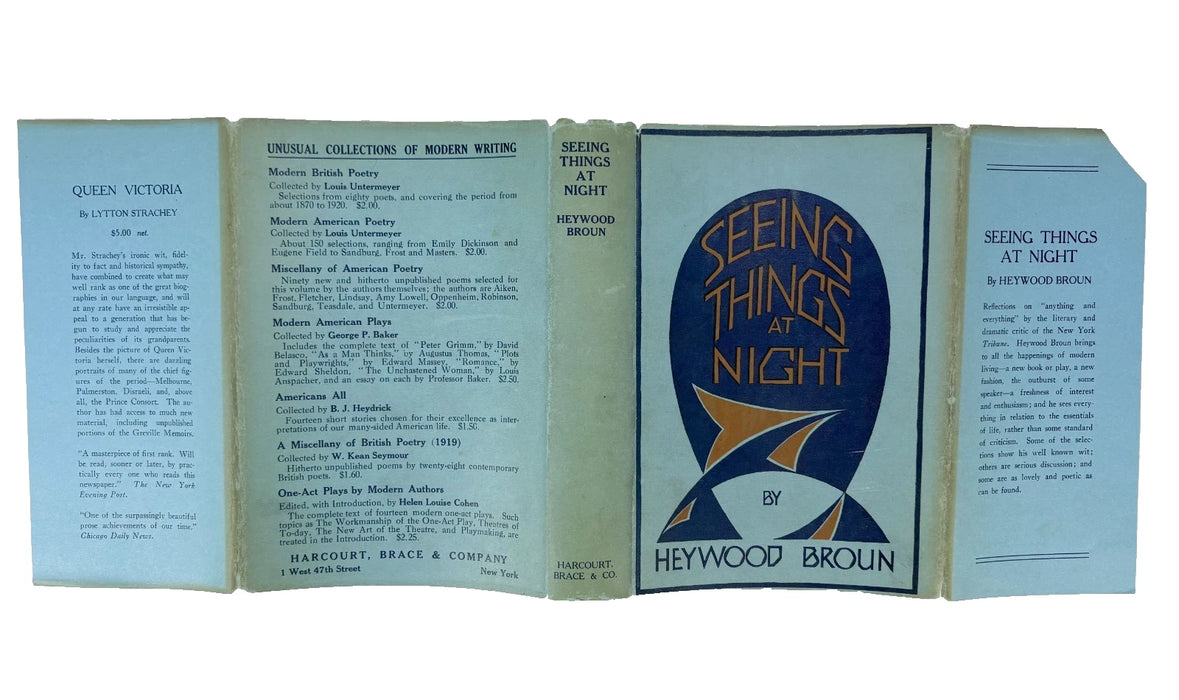 Seeing Things at Night, by Heywood Broun, Harcourt Brace and Company, New York, 1921