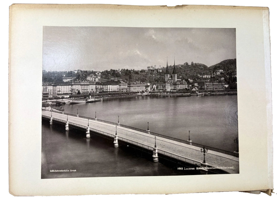 An album of Photocrom prints of Portugal and Switzerland by Photochrom Zürich / Photoglob AG (P.Z.), c. 1890