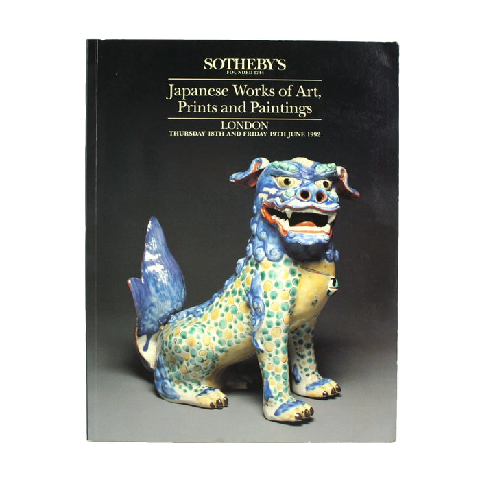 Sotheby's Japanese Works of Art, Prints and Paintings, London, June 1992.