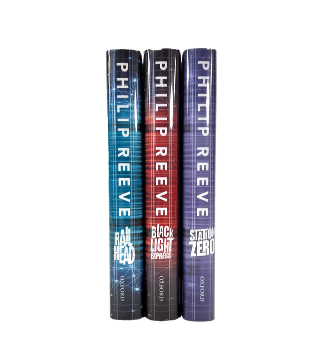 Philip Reeve; Railhead, Black Light Express and Station Zero; Signed and remarqued limited editions numbered 20/20