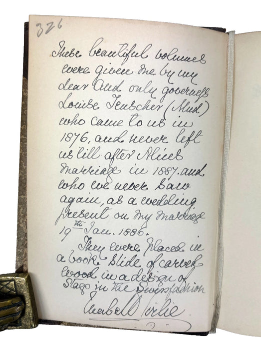 Schillers Werke, Textrevision von Heinrich Kurz, Leipzig, with 1886 autograph inscription by Mabell, Countess of Airlie