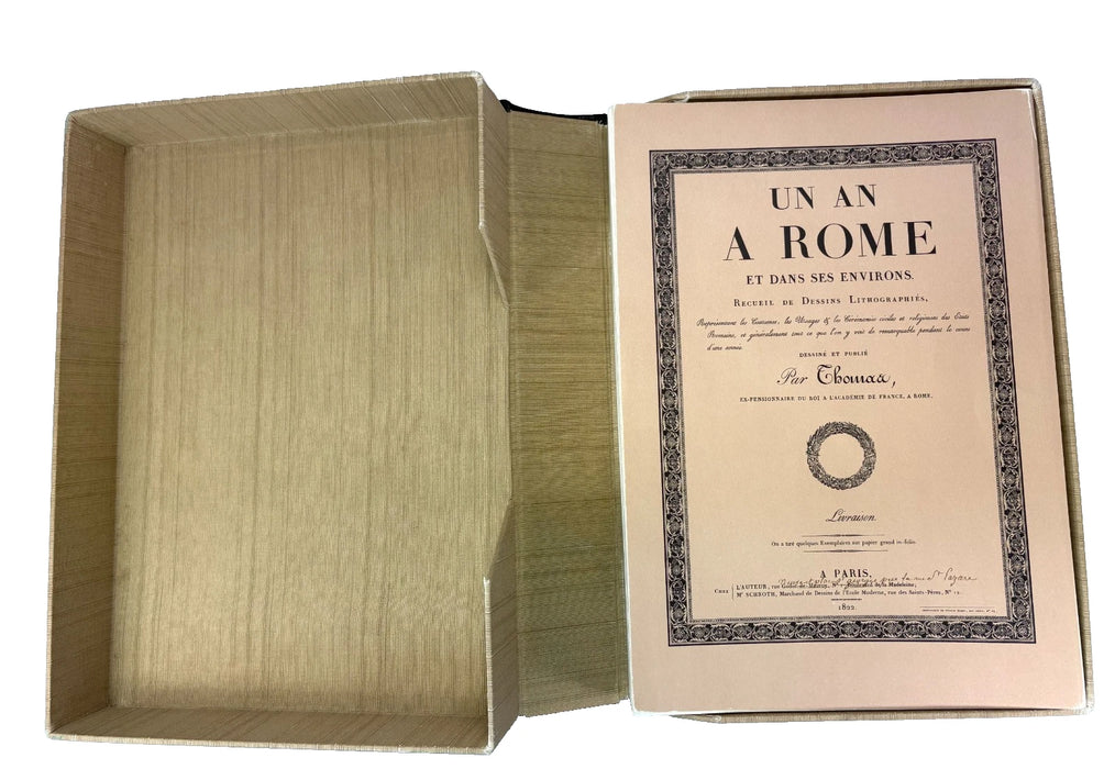 Un An a Rome et Dans Ses Environs, Recueil de dessins lithographiés, Antoine Jean Baptiste Thomas, Edizioni Di Gabriele E Mariateresa Benincasa, 1972