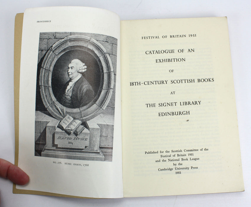 Catalogue of an Exhibition of 18th-Century Scottish Books, Edinburgh, 1951