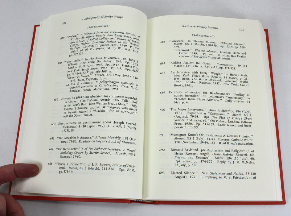 A Bibliography of Evelyn Waugh, 1986